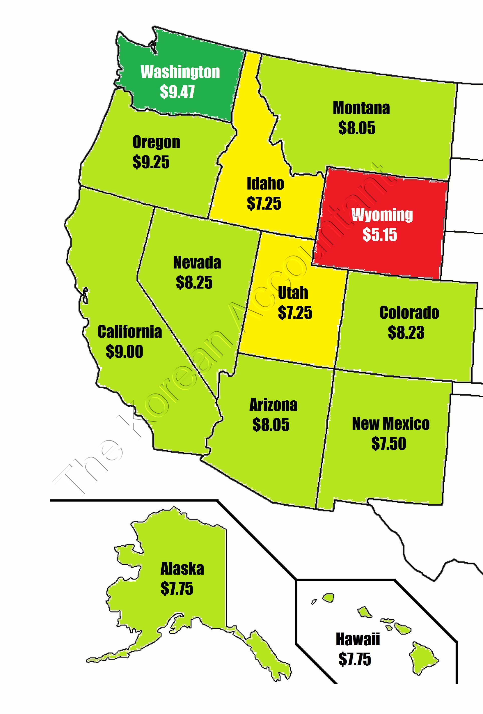 2015 Minimum Wage Rates By State | The Korean Accountant